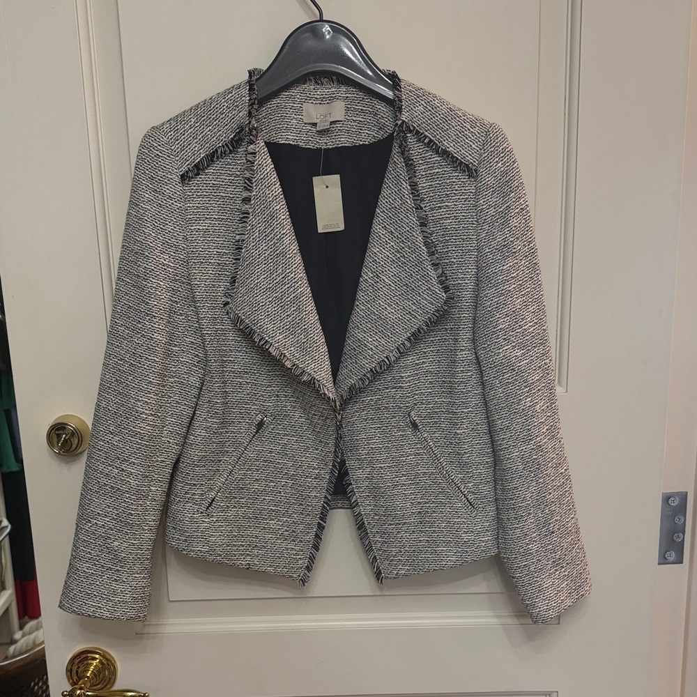 LOFT Monochrome Textured Blazer